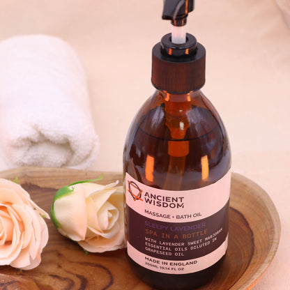 Aromatherapy Massage and Bath Oil - Sleepy Lavender 300ml