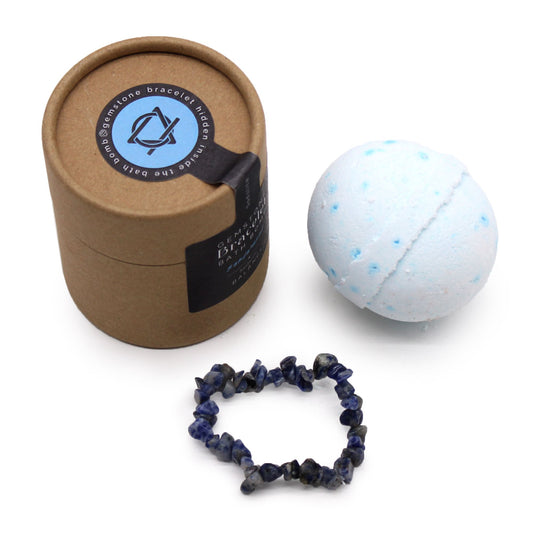 Natural Sodalite Gemstone Bracelet Bath Bomb