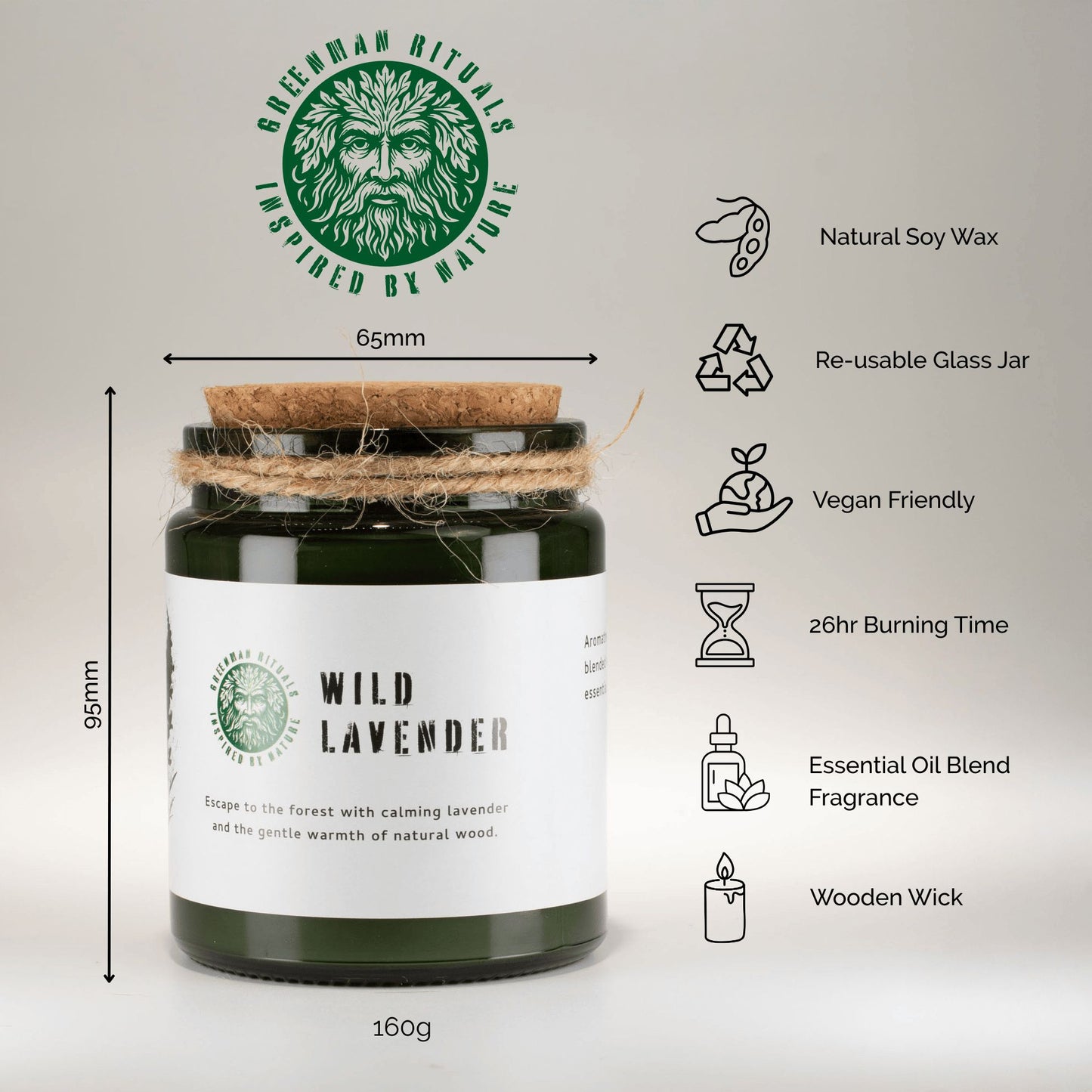 Greenman Woodwick Soy Candle - Cedar Citrus